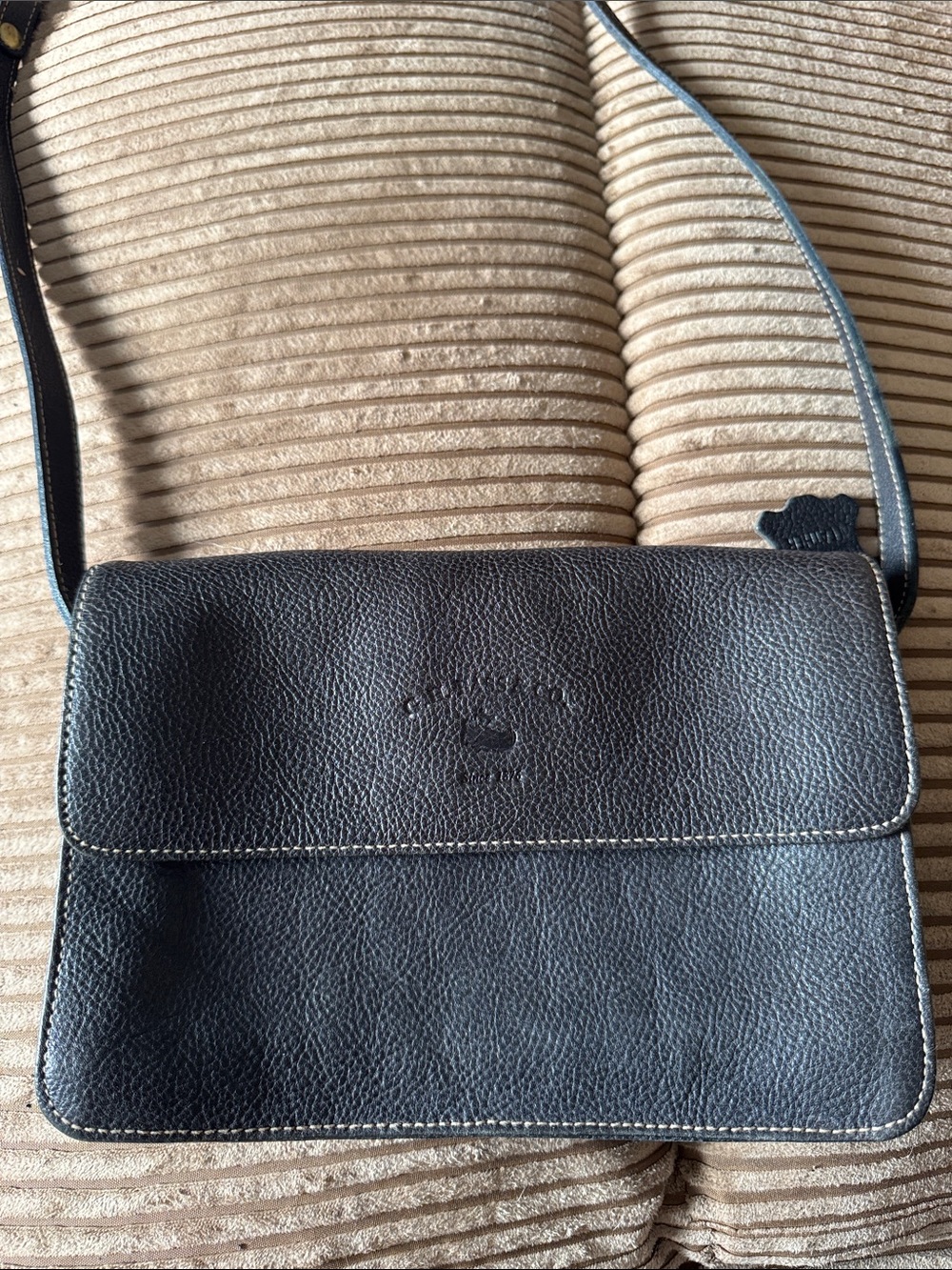 G. H. Bass & Co. Classic Navy Leather Crossbody Bag